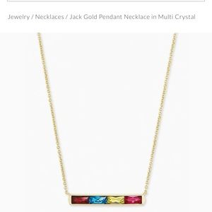 Kendra Scott Jack Gold Pendant Necklace In Multi Crystal